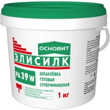 Шпаклевка готовая суперфинишная ЭЛИСИЛК PA39 W (1кг) ОСНОВИТ