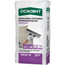 ЭКОНСИЛК PG35 W шпаклевка гипсовая финишная белая. Толщина слоя 0,1-5 мм ОСНОВИТ